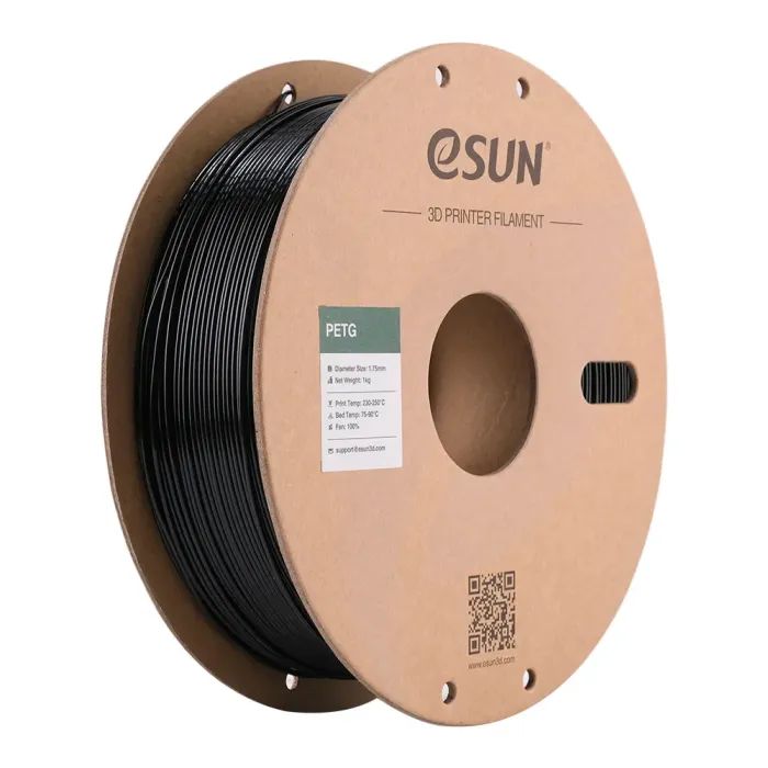 Пластик для 3D-принтера eSUN PETG P1.75мм, 1кг, solid black Фото