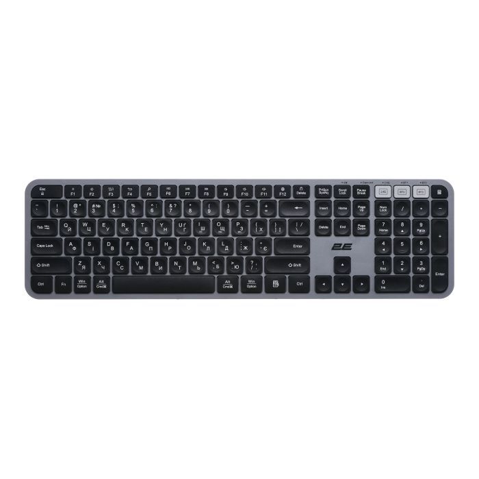 Клавиатура 2E KS240 Wireless USB/Bluetooth UA Grey Фото