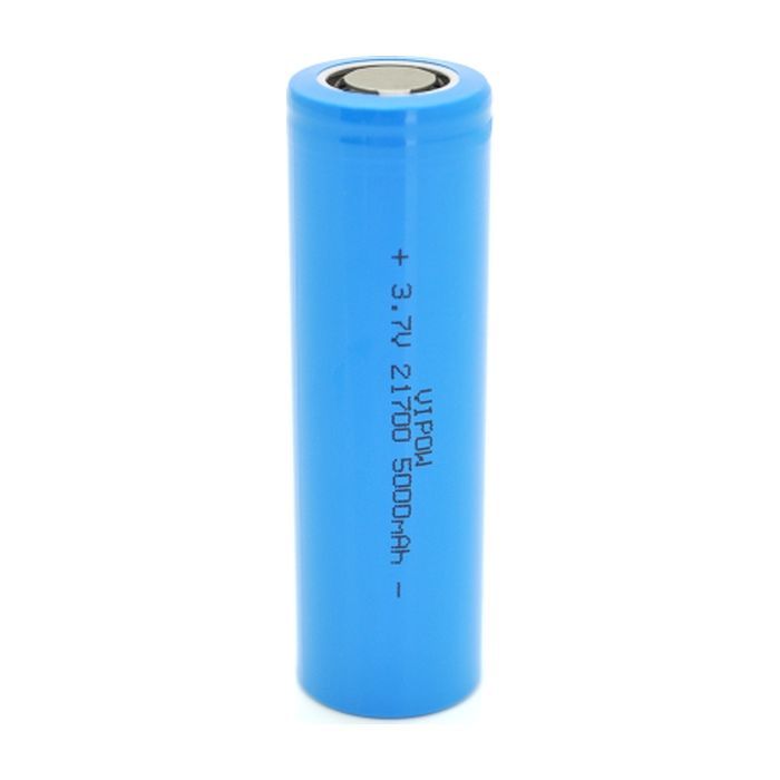 Аккумулятор Vipow 21700 5000mAh, 3.7V, Blue, FlatTop Фото