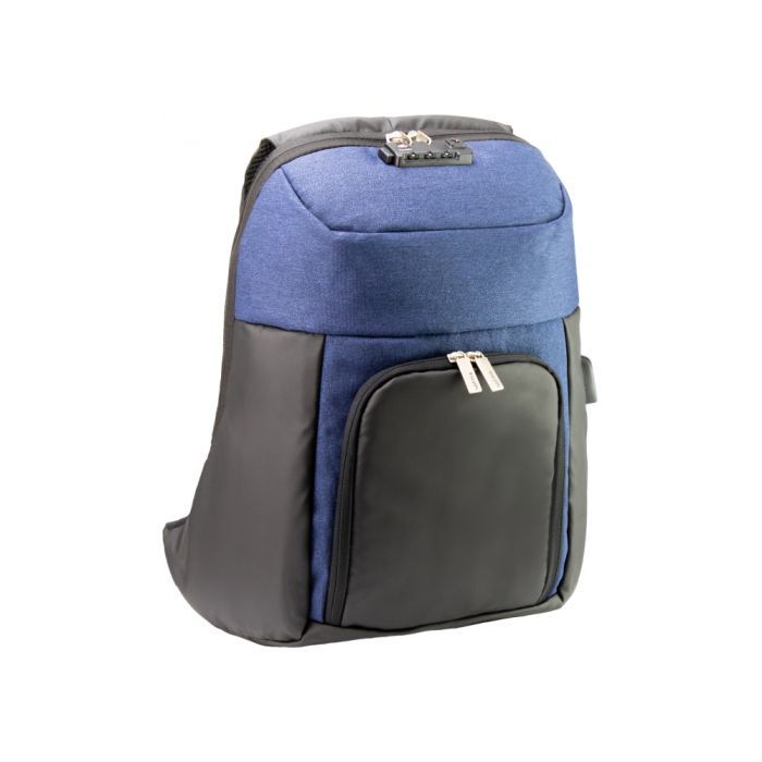 Рюкзак школьный Optima 17" USB унисекс Синий Фото