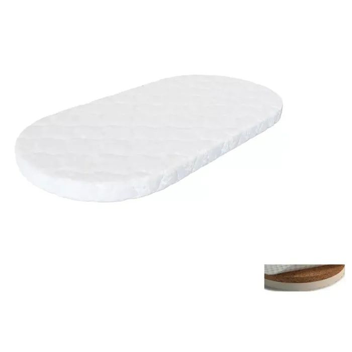 Матрас для детской кроватки Ingvart Smart Bed Oval кокос+латекс, 60х72 см Фото