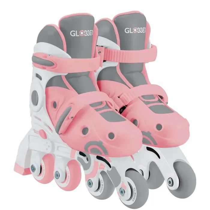 Роликовые коньки Globber 2в1 пастельно-рожеві р.30-33, до 60кг, 5+ Фото