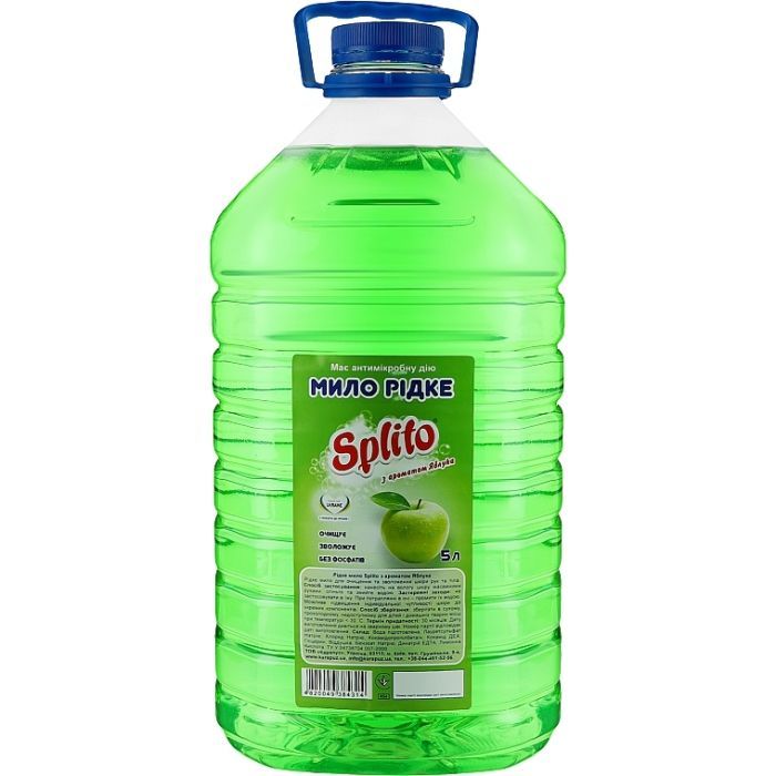Жидкое мыло Splito Зеленое яблоко 5 л Фото