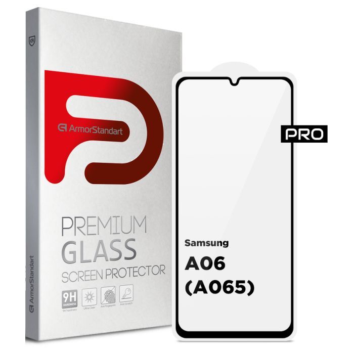 Стекло защитное Armorstandart Pro Samsung A06 (A065) Black Фото