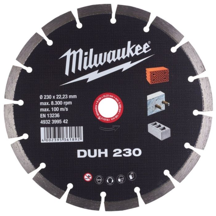 Круг отрезной Milwaukee алмазный DUH 230, 230мм Фото