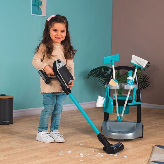 Игровой набор Smoby Вiзок для прибирания з ручним пилососом Ровента та Фото 3