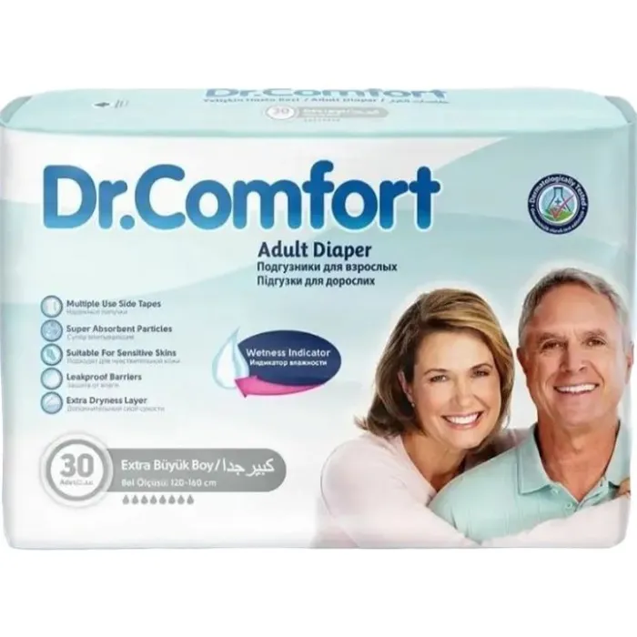 Подгузники для взрослых Dr.Comfort Extra Large 8 крапель 30 шт Фото