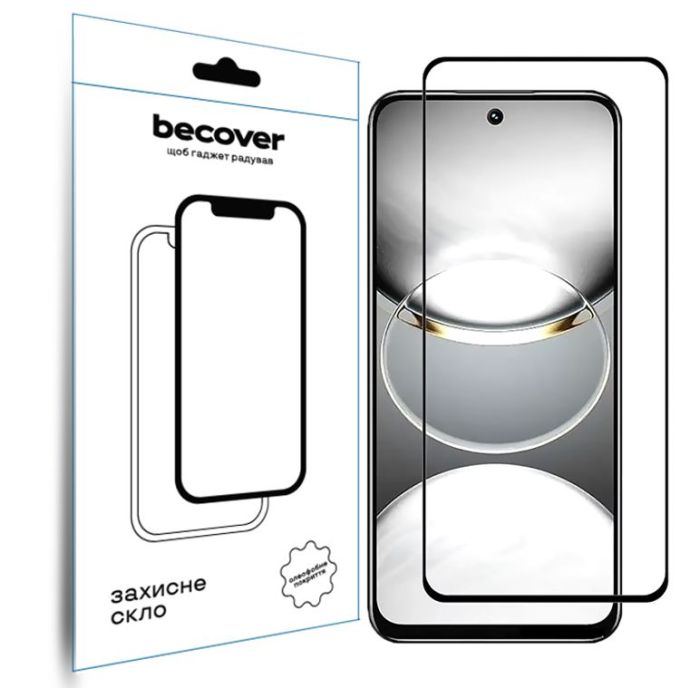 Стекло защитное BeCover Tecno Spark 30 (KL6) Black Фото
