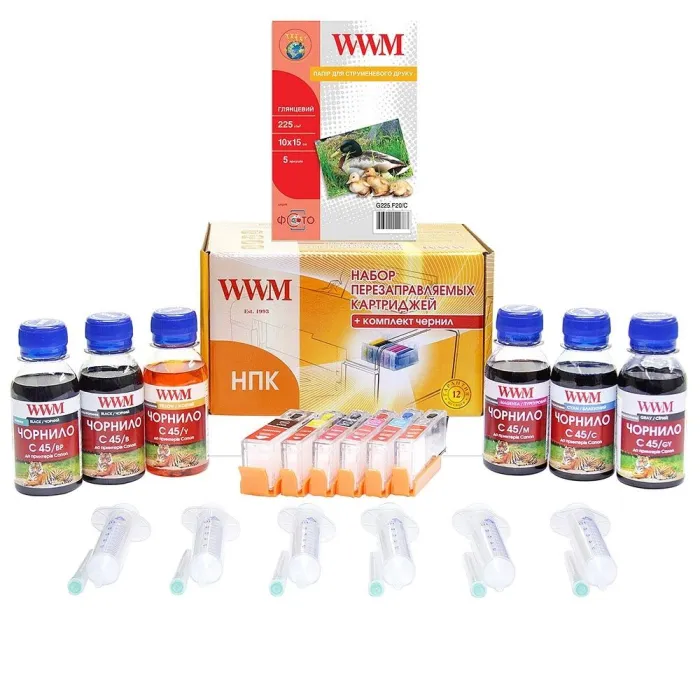 Комплект перезаправляемых картриджей WWM Canon TS8040/9040/MG7740 Фото
