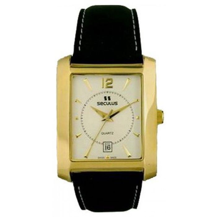 Наручные часы Seculus 4419.1.505 white ap-g, pvd, black leather Фото