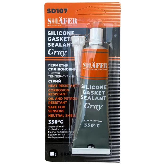 Герметик автомобильный SHAFER силіконовий сірий 85гр Фото