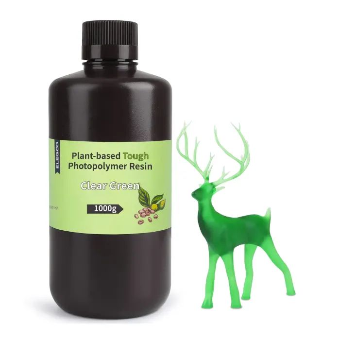 Фотополимерная смола ELEGOO Resin, Plant-Based 1кг, transparent green Фото