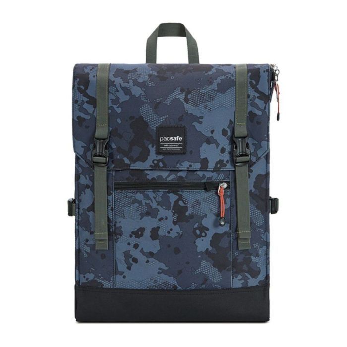 Рюкзак туристический Pacsafe Slingsafe LX450 backpack чорний-камуфляжний Фото