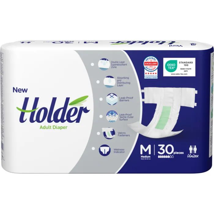 Подгузники для взрослых Holder Adult Diapers M Medium 30 шт Фото
