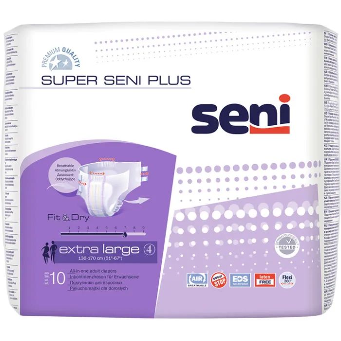 Подгузники для взрослых Seni Super Plus XX Large 160-210 см 10 шт Фото