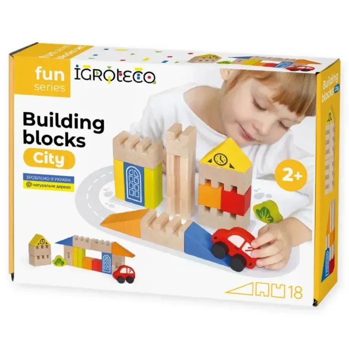 Кубики Ігротеко Строительные блоки Город 18 элементов Фото