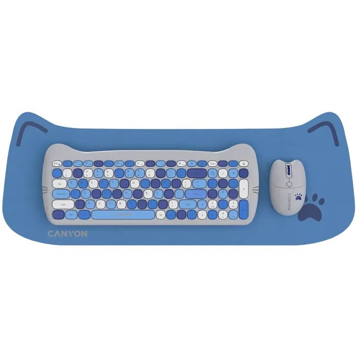 Комплект Canyon HSET-W6 Kitty Edition Wireless UA Blue Фото