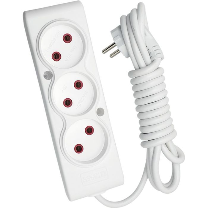 Сетевой удлинитель TECCO 5м 3 поста white Фото