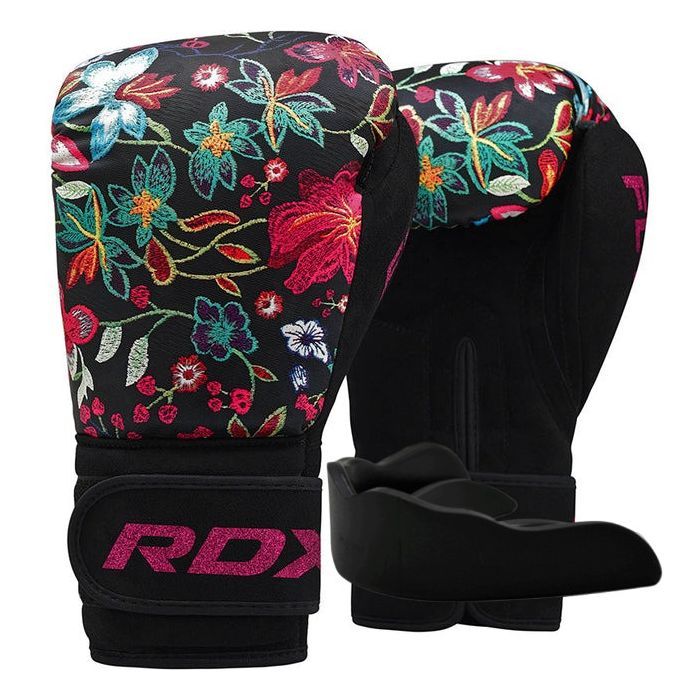 Боксерские перчатки RDX FL-3 Floral Black 8 унцій Фото