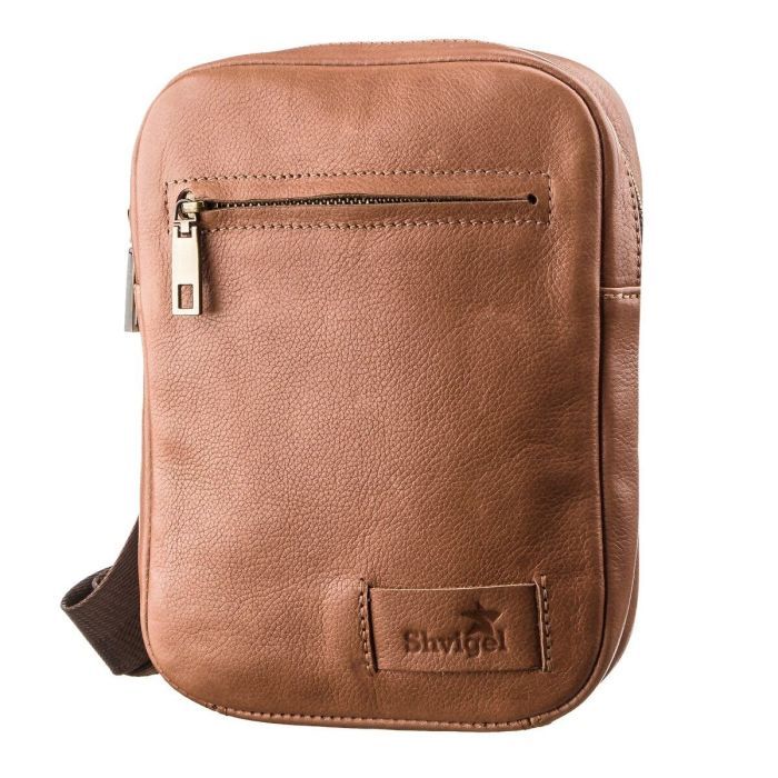 Сумка Shvigel Чоловіча шкіряна Руда Фото