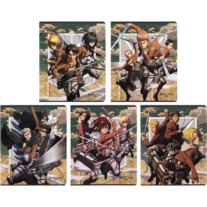 Тетрадь Kite Attack on Titan, 24 листа, клетка Фото