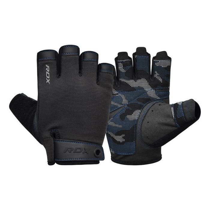 Перчатки для фитнеса RDX T2 Half Blue Plus L Фото