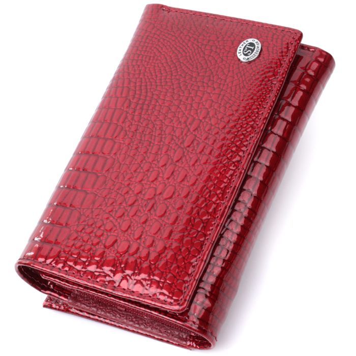 Кошелек ST Leather Из натуральной кожи Красный Фото