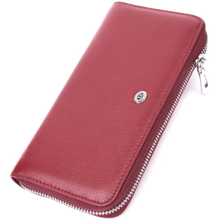 Кошелек ST Leather Из натуральной кожи Бордовый Фото