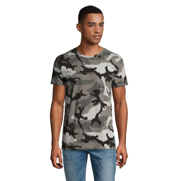 Футболка Sol's Camo men сірий камо XL Фото