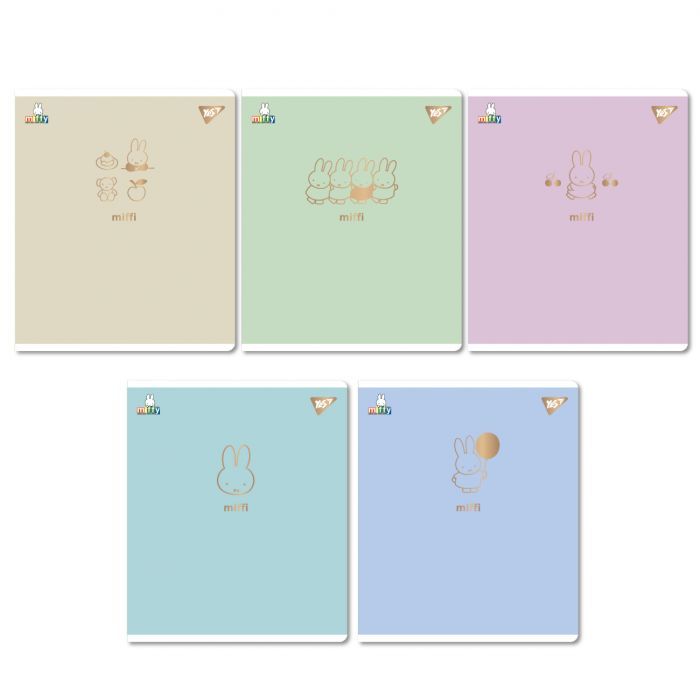 Тетрадь Yes Gold Miffy А5 18 аркушів клітинка Фото