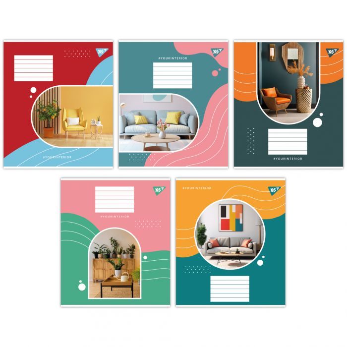 Тетрадь Yes Your interior А5 60 аркушів лінія Фото