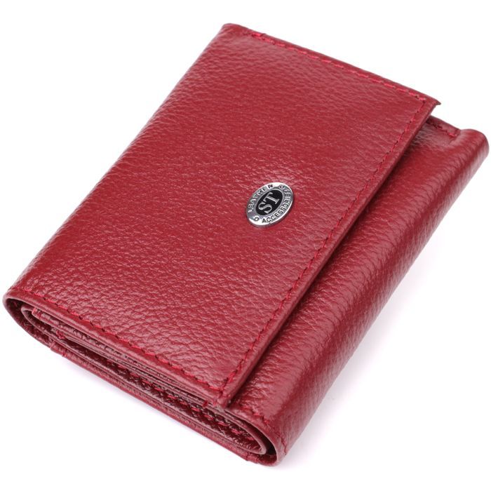 Кошелек ST Leather З натуральної шкіри Бордовий Фото