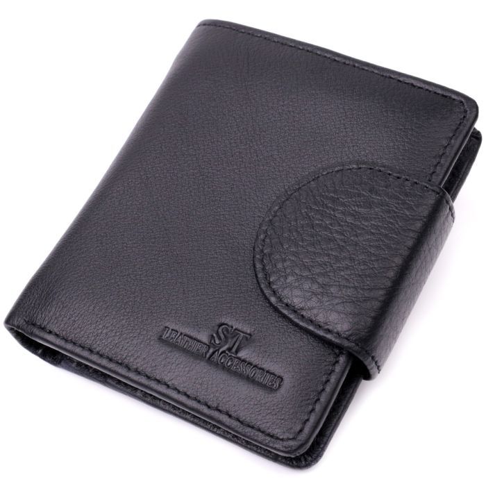 Кошелек ST Leather Из натуральной кожи Черный Фото