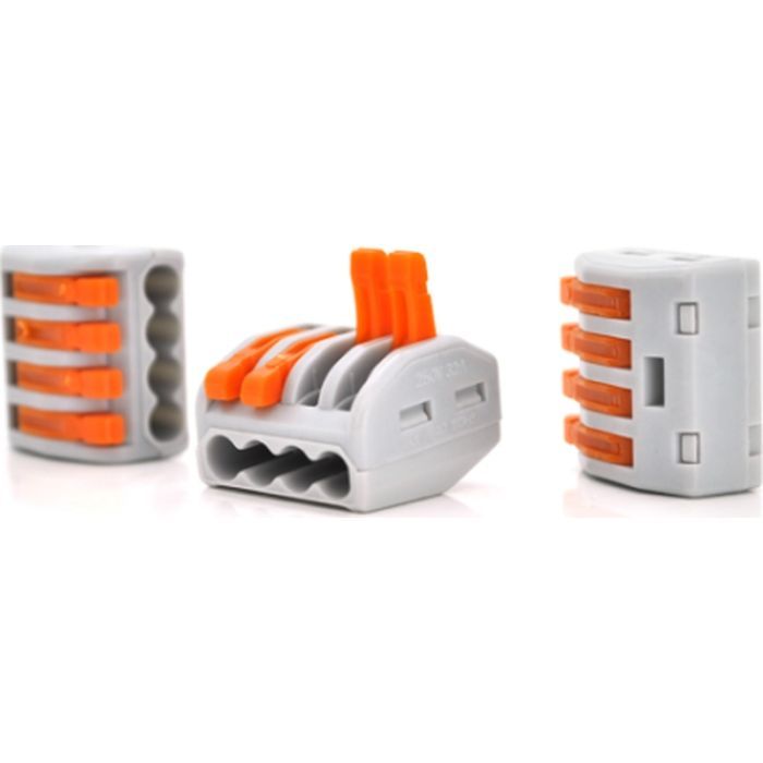 Соединитель кабеля Voltronic 4-pin аналог WAGO K222-414, 15штпак Фото