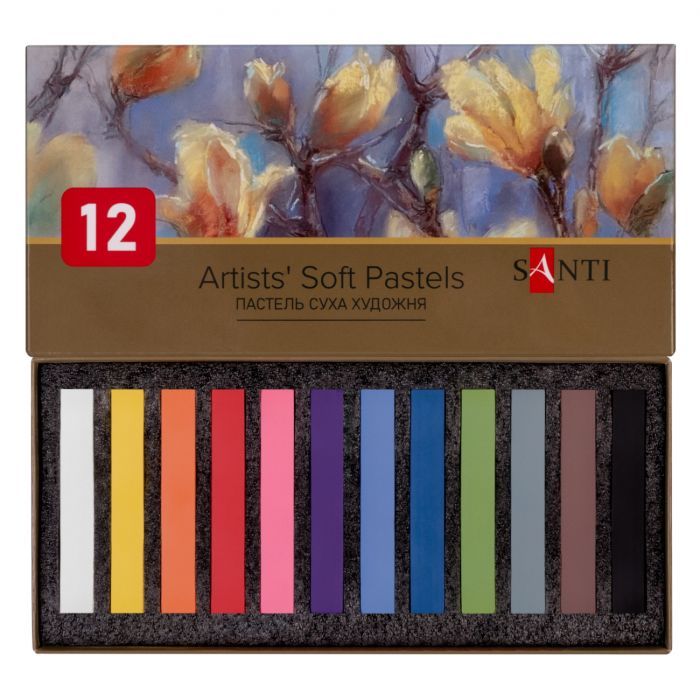Пастель Santi суха 12 кольорів Фото
