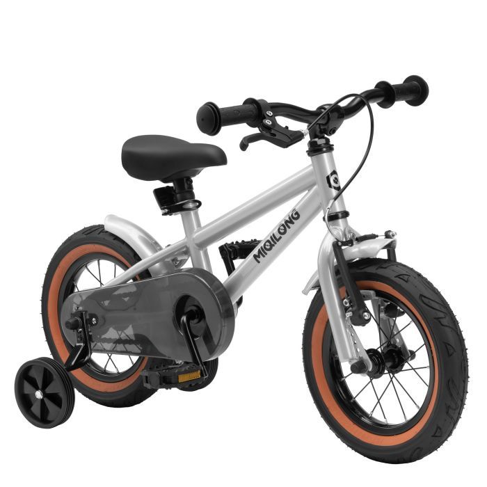 Детский велосипед Miqilong ST 12" сріблий Фото