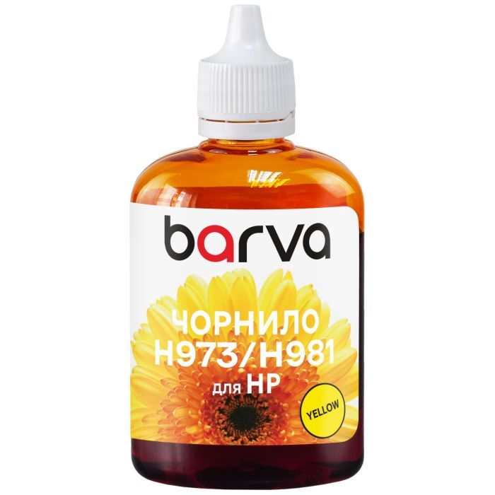 Чернила Barva HP 971/973/981 100ml yellow, pigment Фото