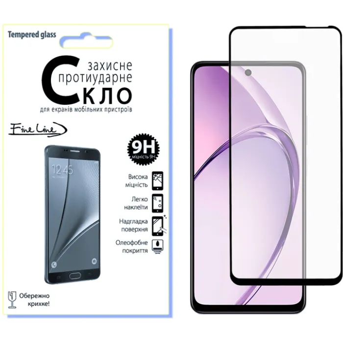Стекло защитное Fine Line OPPO A3X/A3 Black Фото