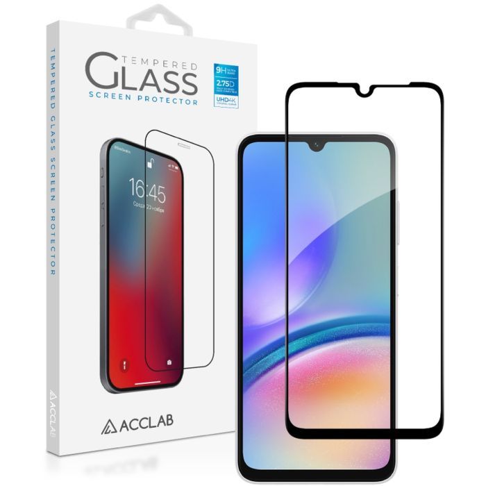 Стекло защитное ACCLAB Full Glue Samsung A05S Black Фото