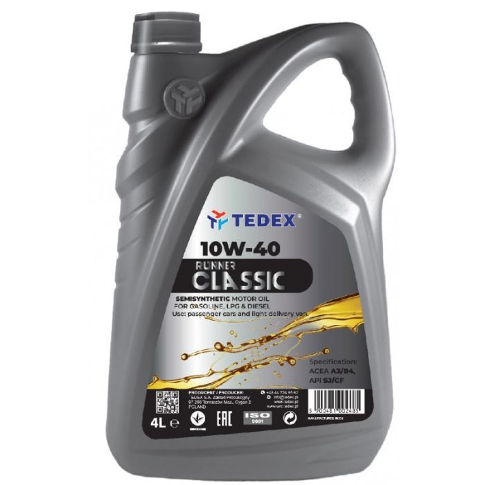 Моторное масло TEDEX RUNNER CLASSIC SJ/CF-4 10W40 4л Фото