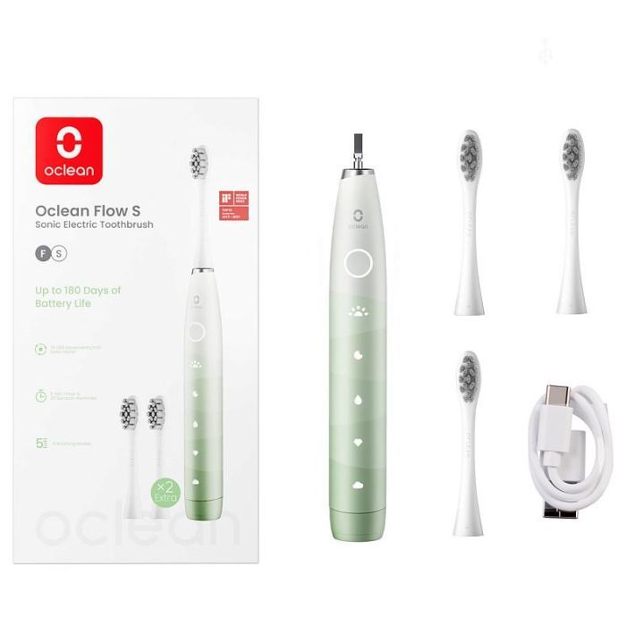 Электрическая зубная щетка Oclean Flow S Electric Toothbrush Green Фото