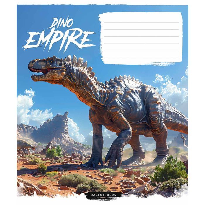 Тетрадь Школярик Dino empire 18 аркушів лінія Фото