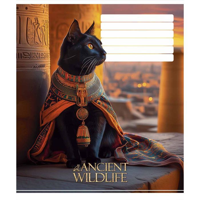 Тетрадь Школярик Ancient wildlife 24 аркуша клітинка Фото