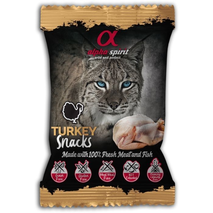 Лакомство для котов Alpha Spirit Turkey Snacks 50 г Фото