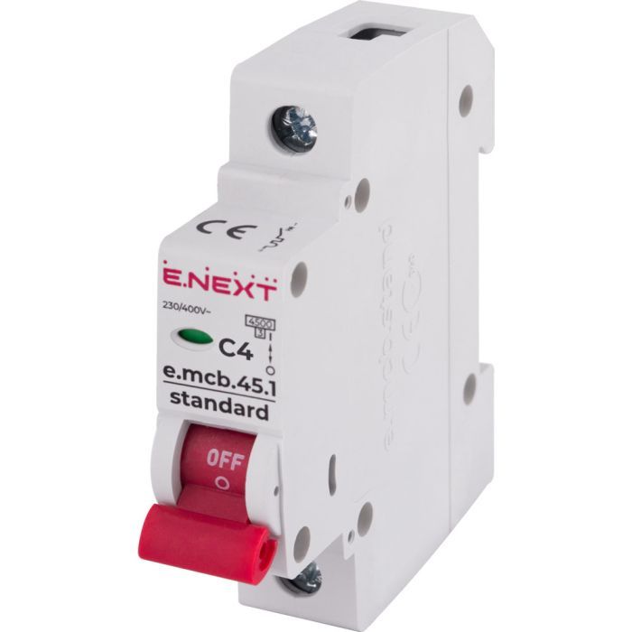 Автоматический выключатель E.NEXT 1-п e.mcb.stand. 4А C ( 4,5кА) Фото