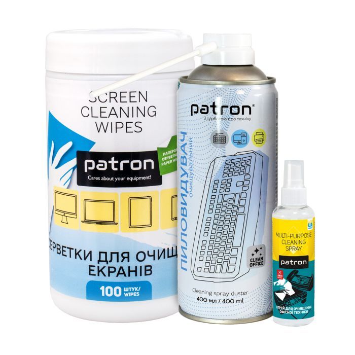 Универсальный чистящий набор Patron Spray f/tech100ml F3-009 +wipesF3-059+sp.dusterF3- Фото