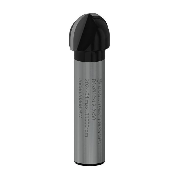 Фреза Bosch Professional галтельна, Std, S8, R6, D12, L9.2 Фото
