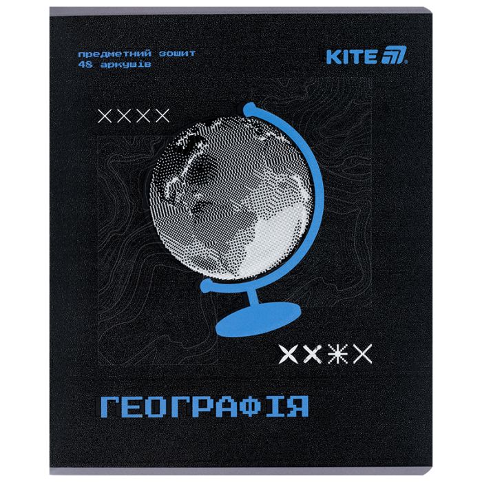 Тетрадь Kite предметний Techno 48 аркуші, клітинка, географія Фото