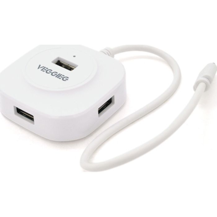 Концентратор VEGGIEG USB-C 4xUSB 2.0 0.2m white Фото