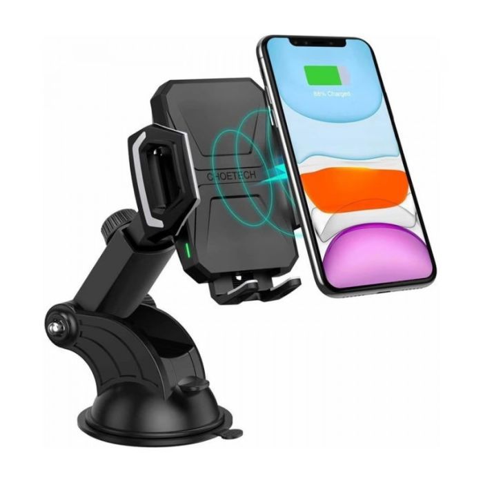 Универсальный автодержатель Choetech 15W Fast Wireless Charger 4.7-7.2" Фото